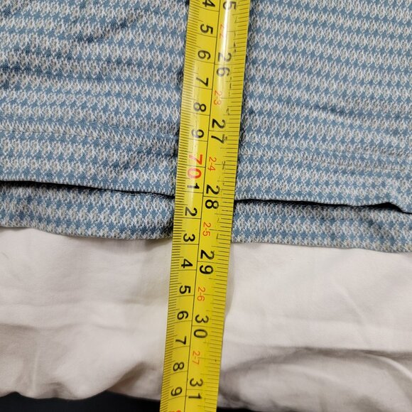 Lone Cypress Pebble Beach Mens Large Blue Polo Shirt Houndstooth Short Sleeve - Picture 9 of 9